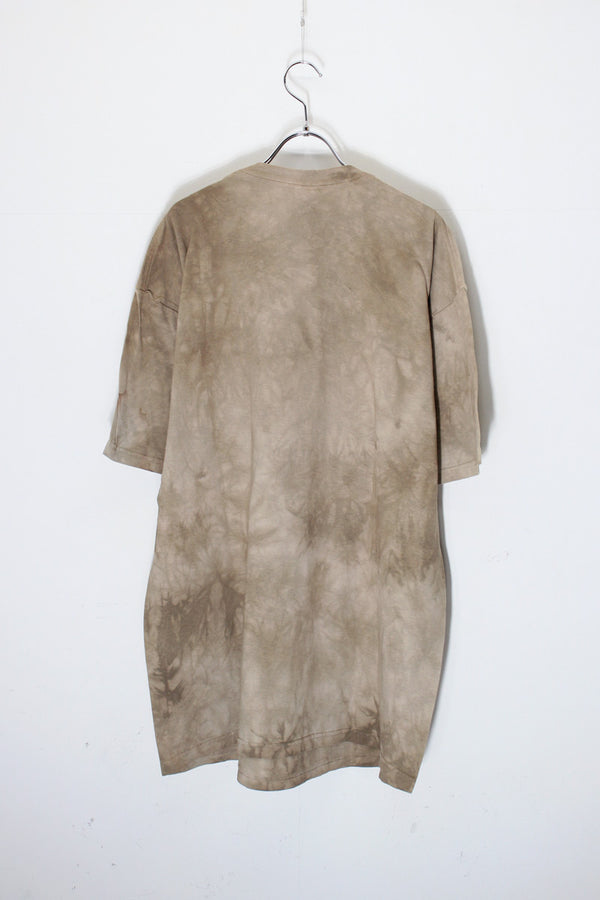S/S LION PATTERN PRINT T-SHIRT / PATTERN/BROWN [SIZE: XL USED]
