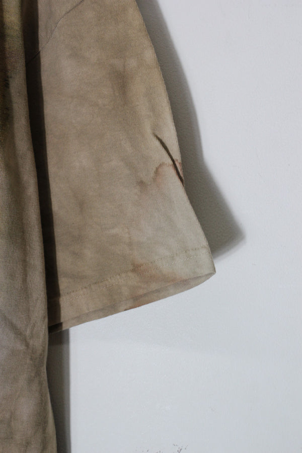 S/S LION PATTERN PRINT T-SHIRT / PATTERN/BROWN [SIZE: XL USED]