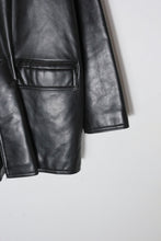 画像をギャラリービューアに読み込む, MADE IN ITALY 90&#39;S LEATHER QUILTING LINNING COAT / BLACK [SIZE: XL相当 USED]
