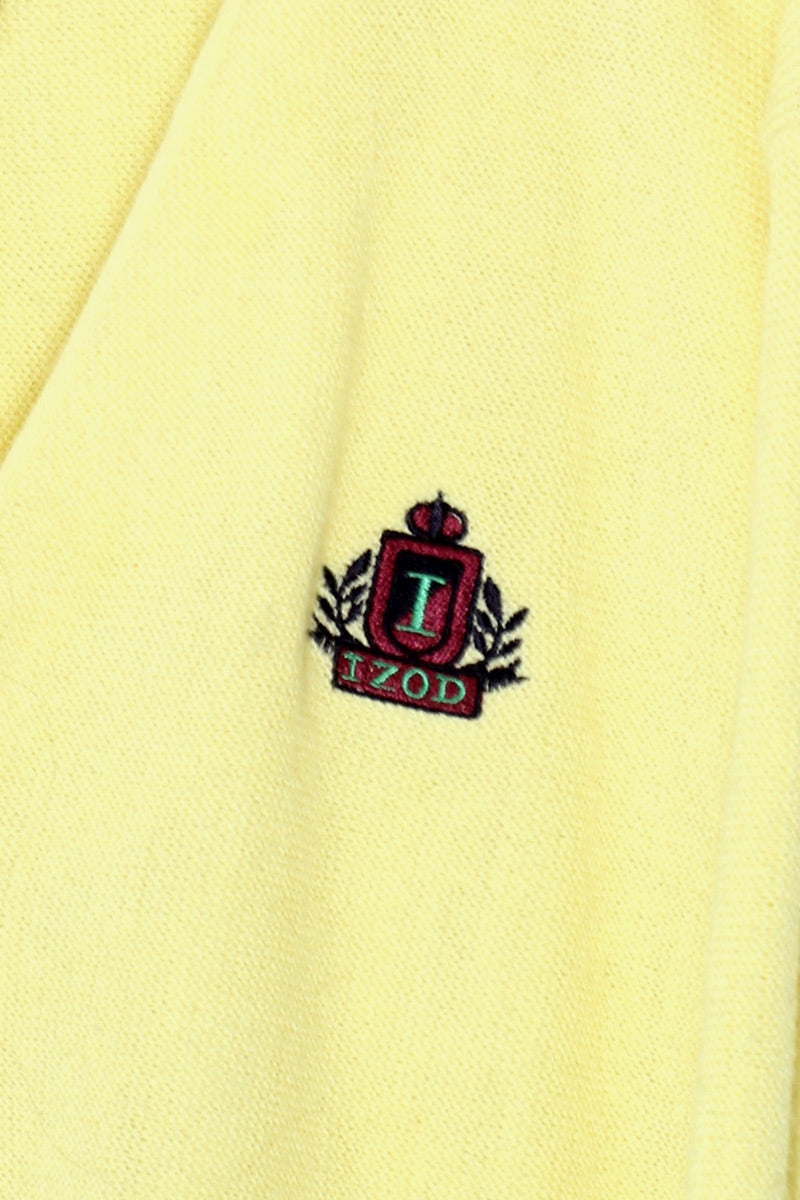 MADE IN MEXICO 90s ONE POINT ACRYLIC CARDIGAN / YELLOW [ SIZE: XL USED ]
