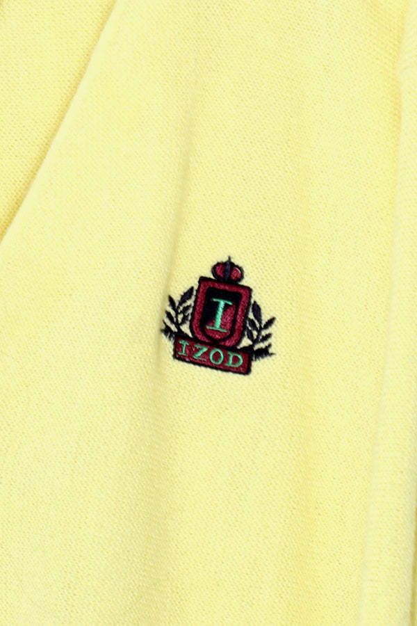 MADE IN MEXICO 90s ONE POINT ACRYLIC CARDIGAN / YELLOW [ SIZE: XL USED ]