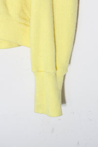 MADE IN MEXICO 90'S ONE POINT ACRYLIC CARDIGAN / YELLOW［ SIZE: XL USED ]