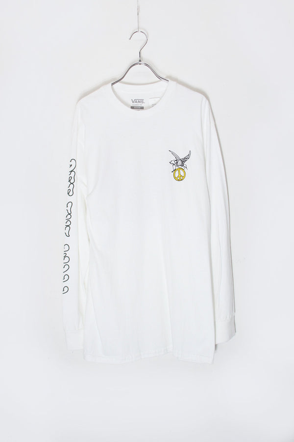 L/S OFF THE WALL TEE SHIRT / WHITE [USA企画品] [SIZE: M DEADSTOCK/NOS]
