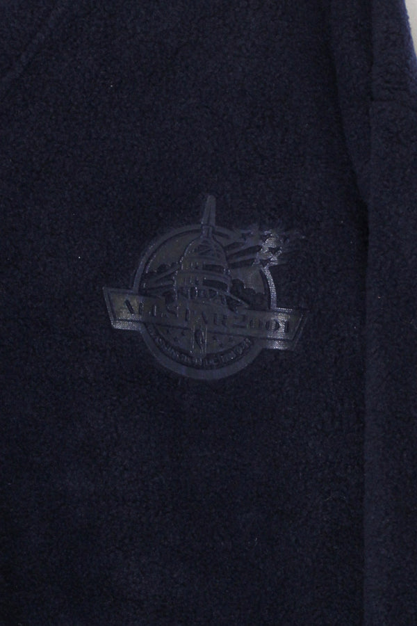 01'S V-NECK FLEECE SHIRT / BLACK [SIZE: XL DEADSTOCK/NOS]