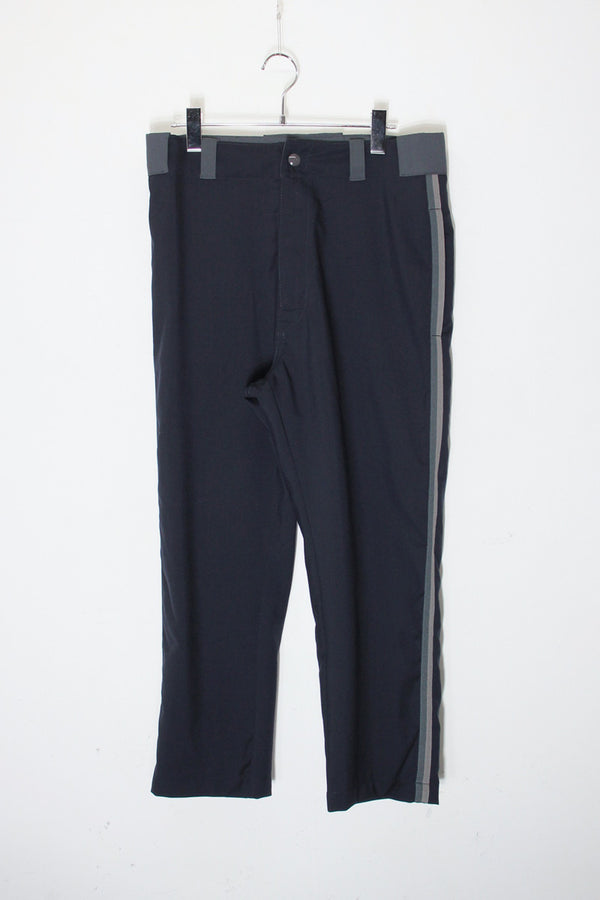 MADE IN ITALY 19SS WOOL TROPICAL SIDELINE TAPERED PANTS / BLACK [SIZE: 48 USED]
