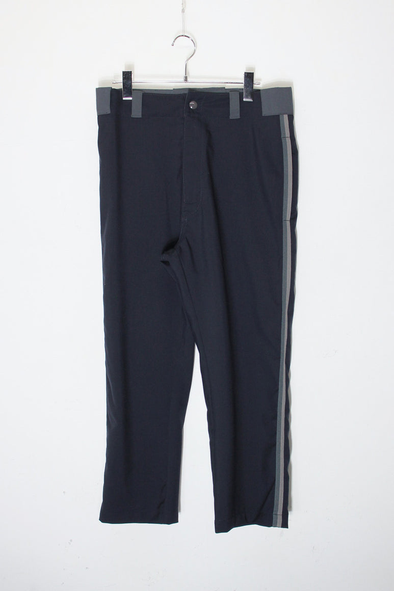 MADE IN ITALY 19SS WOOL TROPICAL SIDELINE TAPERED PANTS / BLACK [SIZE: 48 USED]