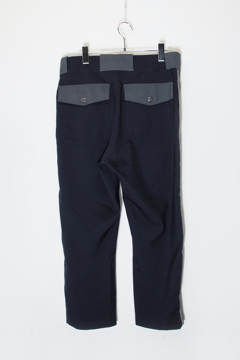 MADE IN ITALY 19SS WOOL TROPICAL SIDELINE TAPERED PANTS / BLACK [SIZE: 48 USED]