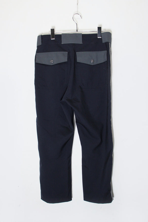 MADE IN ITALY 19SS WOOL TROPICAL SIDELINE TAPERED PANTS / BLACK [SIZE: 48 USED]