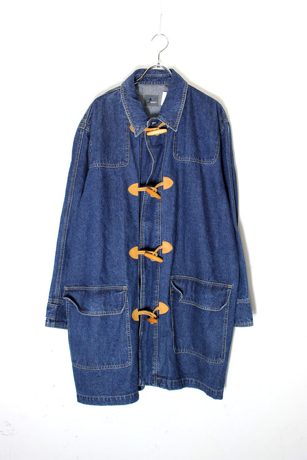 90'S TOGGLE DENIM COVERALL / INDIGO [SIZE: L USED]