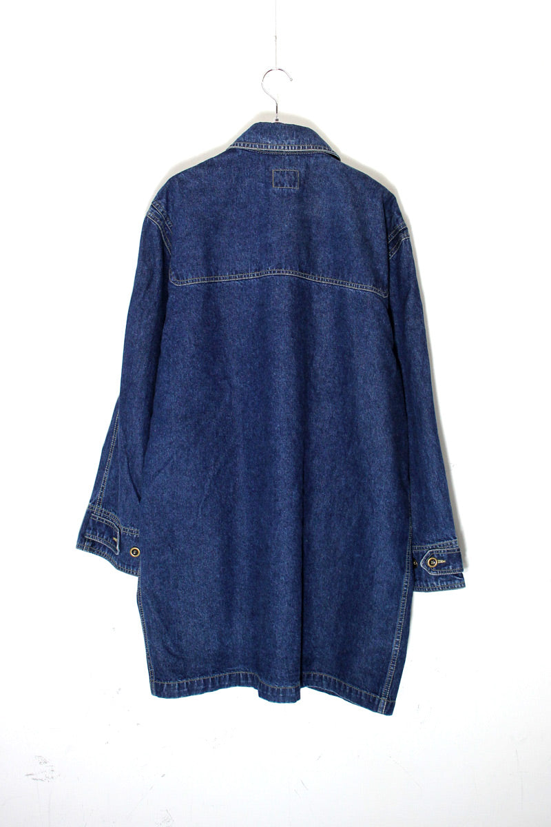 90'S TOGGLE DENIM COVERALL / INDIGO [SIZE: L USED]