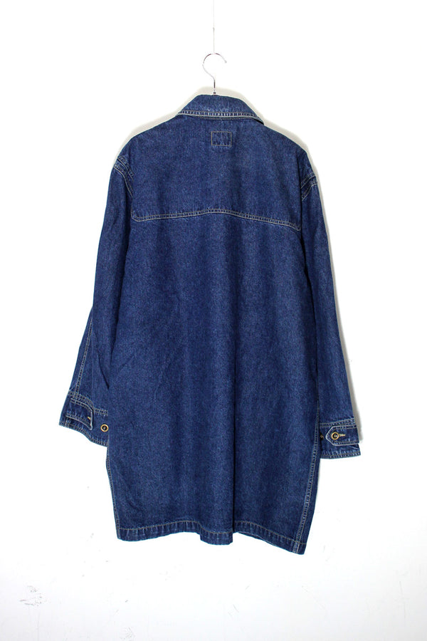 90'S TOGGLE DENIM COVERALL / INDIGO [SIZE: L USED]