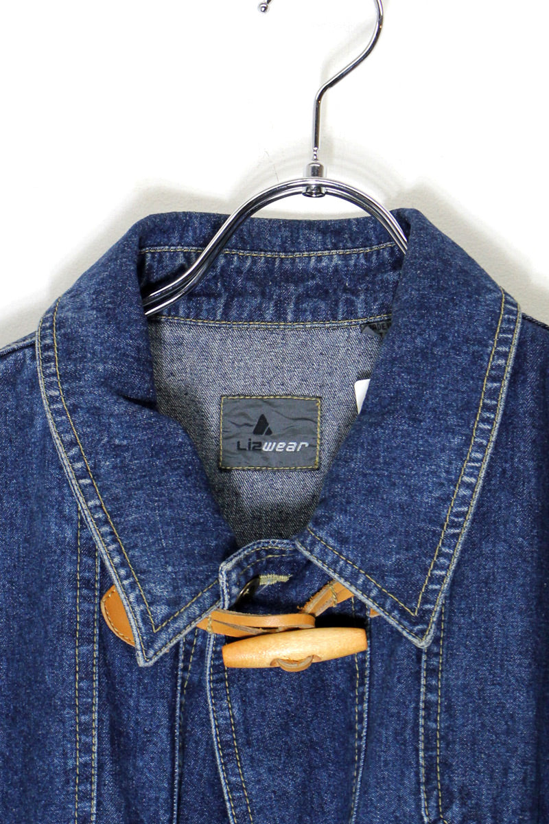 90'S TOGGLE DENIM COVERALL / INDIGO [SIZE: L USED]