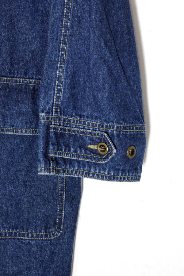 90'S TOGGLE DENIM COVERALL / INDIGO [SIZE: L USED]