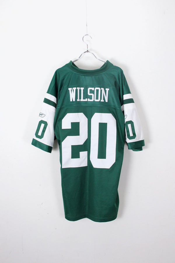 NY JETS 20 WILSON GAME SHIRT / GREEN [SIZE: L USED]