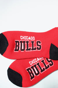 NBA 4 STRIPE DEUCE CREW SOCKS CHICAGO BULLS / RED/BLACK [NEW]