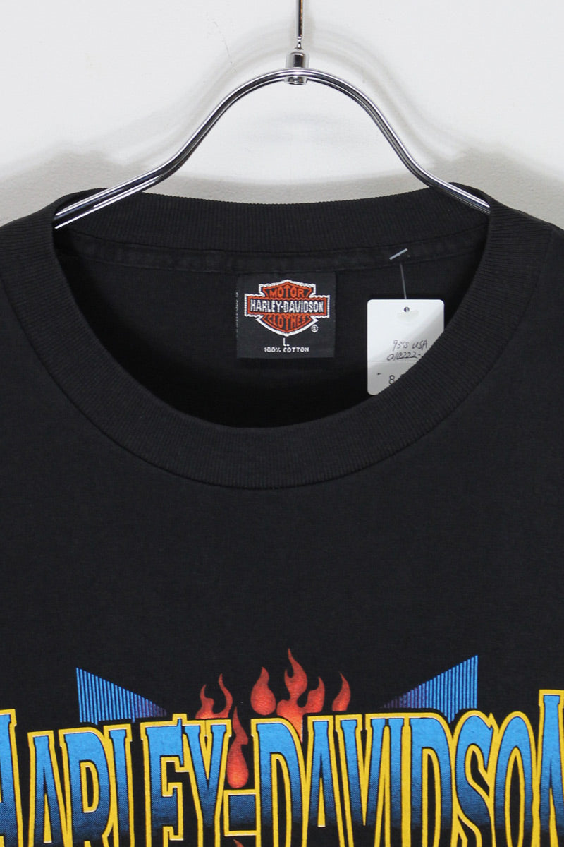 MADE IN USA 93'S BARTELS' WEST LOS ANGELES T-SHIRT / BLACK [SIZE: L USED]