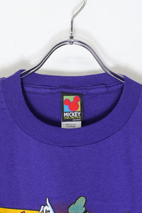 MADE IN USA 90'S S/S CALIFORNIA CAR PRINT CHARACTER T-SHIRT / PURPLE [SIZE: XL DEADSTOCK/NOS]