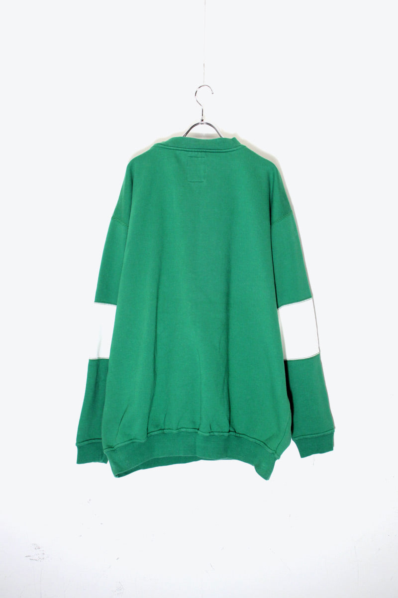 90'S NY JETS LOGO EMBROIDERY NFL SPORT SWEATSHIRT / GREEN / WHITE [SIZE: XL USED]