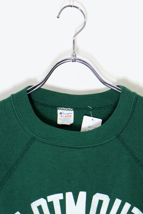 MADE IN USA 80'S DARTMOUTH PRINT SWEATSHIRT / GREEN [SIZE: XL USED]