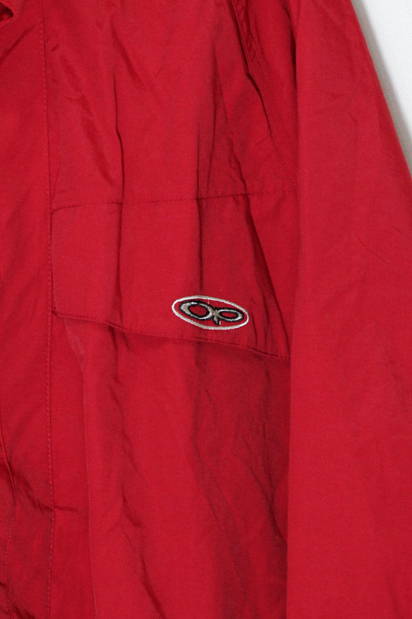 ZIP NYLON JACKET / RED [SIZE: XXL USED]