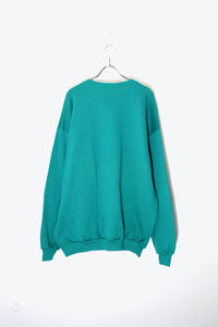 MADE IN USA 90'S DOLPHIN PRINT NFL SPORT SWEATSHIRT / GREEN [SIZE: XL DEADSTOCK/NOS]