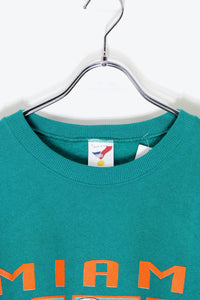 MADE IN USA 90'S DOLPHIN PRINT NFL SPORT SWEATSHIRT / GREEN [SIZE: XL DEADSTOCK/NOS]
