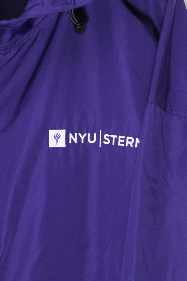 NYU NYLON PULLOVER HOODIE JACKET / YELLOW / PURPLE [SIZE: XXL DEADSTOCK/NOS]