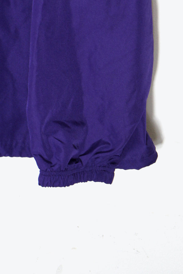 NYU NYLON PULLOVER HOODIE JACKET / YELLOW / PURPLE [SIZE: XXL DEADSTOCK/NOS]