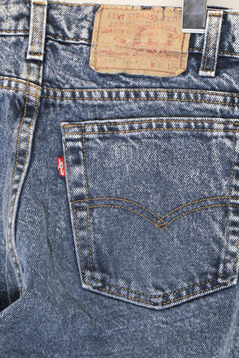 MADE IN USA 97'S 505 DENIM PANTS / WASHED BLACK [SIZE: W31L34 USED]