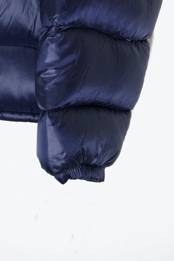 90'S RIPSTOP NYLON GOOSE DOWN JACKET / BLACK / NAVY [SIZE: XXL USED]