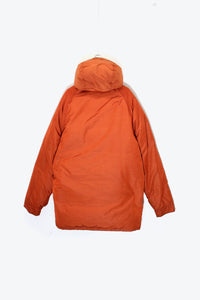 80'S ATTACHABLE HOODIE DOWN JACKET / ORANGE [SIZE: L USED]
