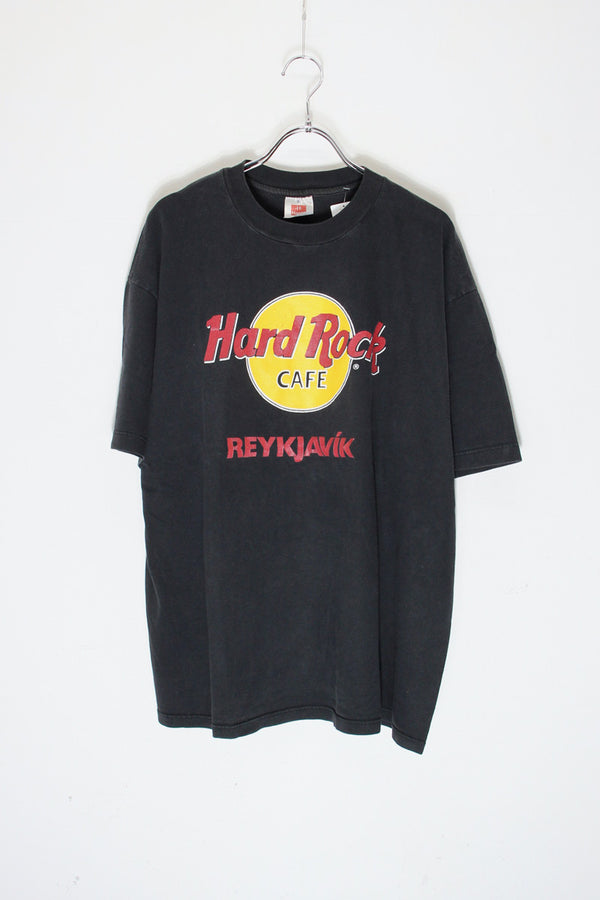 90s S/S HARD ROCK CAFE REYKJAVIK T-SHIRT / BLACK [SIZE: XL USED]