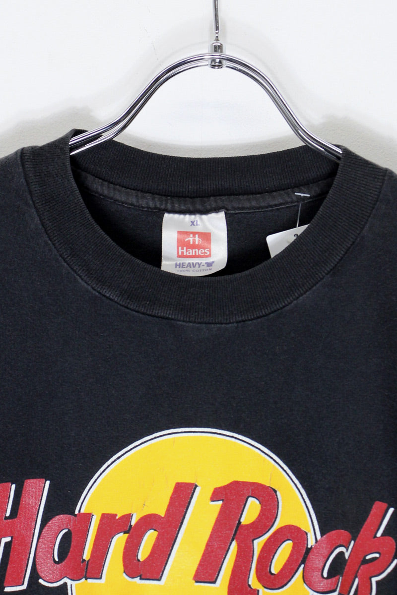 90s S/S HARD ROCK CAFE REYKJAVIK T-SHIRT / BLACK [SIZE: XL USED]
