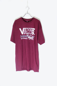 S/S LOGO PRINT T-SHIRT / WINE RED [SIZE: L DEADSTOCK/NOS]