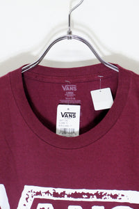 S/S LOGO PRINT T-SHIRT / WINE RED [SIZE: L DEADSTOCK/NOS]