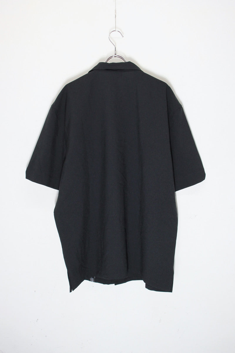 90'S S/S CUBAN OPEN COLLAR SHIRT / BLACK [SIZE: XL USED]