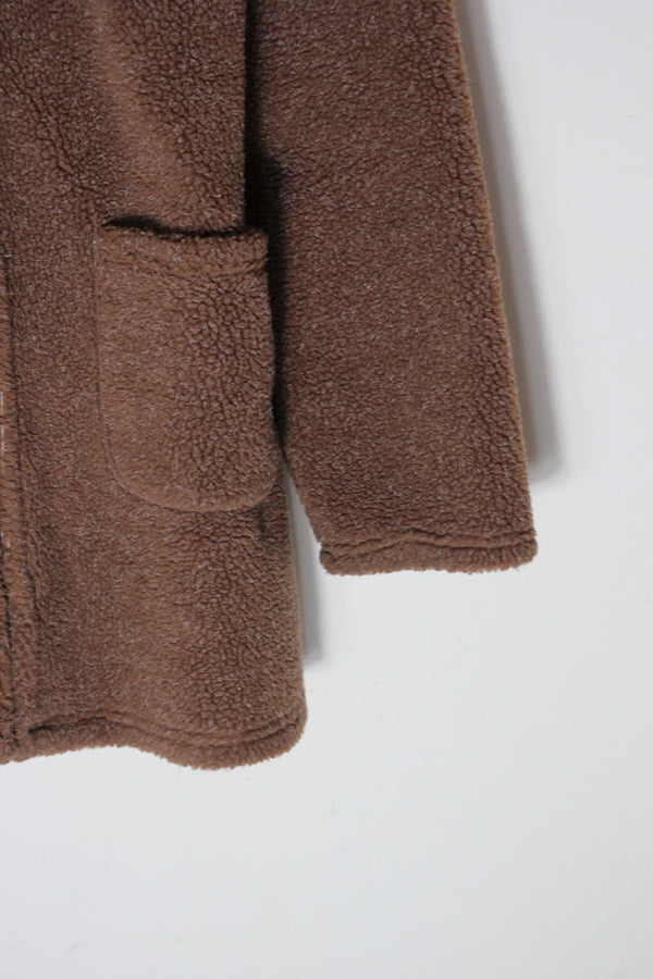 ZIP FLEECE JACKET / BROWN [SIZE: XL USED]