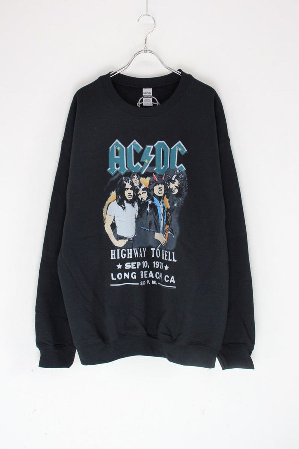 HIGHWAY TO HELL POSTER CREW NECK SWEAT SHIRT / BLACK [NEW] [Not released in Japan]