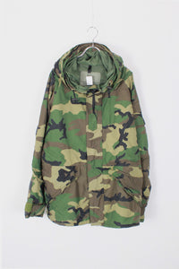 01'S ECWCS GORE-TEX HOODIE JACKET / WOODLAND CAMO [SIZE: M/L USED]