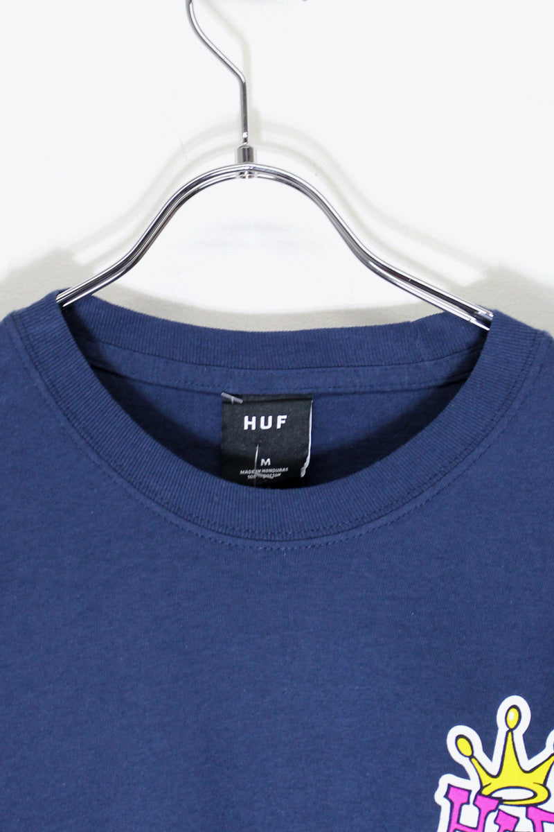 S/S CROWN LOGO BACK PRINT T-SHIRT / NAVY / PINK / GOLD [SIZE: M DEADSTOCK/NOS]