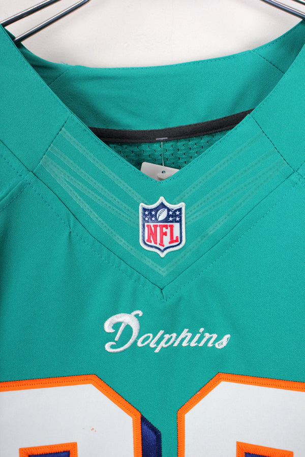 MIAMI DOLPHINS 22 BUSH GAME SHIRT / EMERALD GREEN [SIZE: 48 USED]