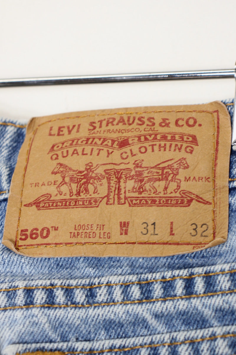 MADE IN USA 90'S 560 LOOSE FIT DENIM PANTS / INDIGO [SIZE: W31L32 USED]