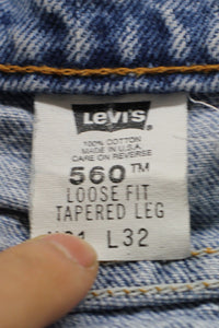 MADE IN USA 90'S 560 LOOSE FIT DENIM PANTS / INDIGO [SIZE: W31L32 USED]