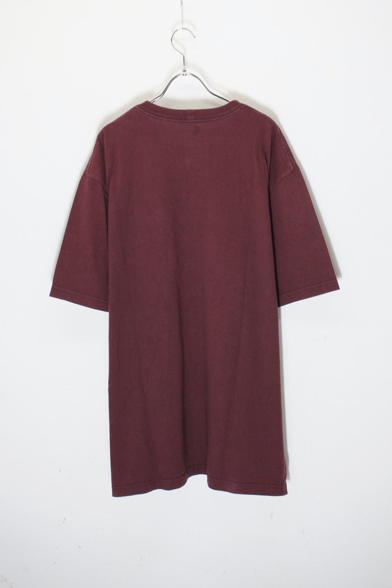 S/S POCKET T-SHIRT / WINE RED [SIZE: XL USED]