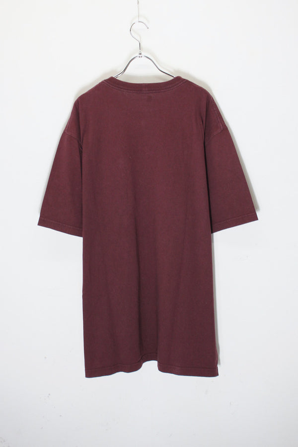 S/S POCKET T-SHIRT / WINE RED [SIZE: XL USED]