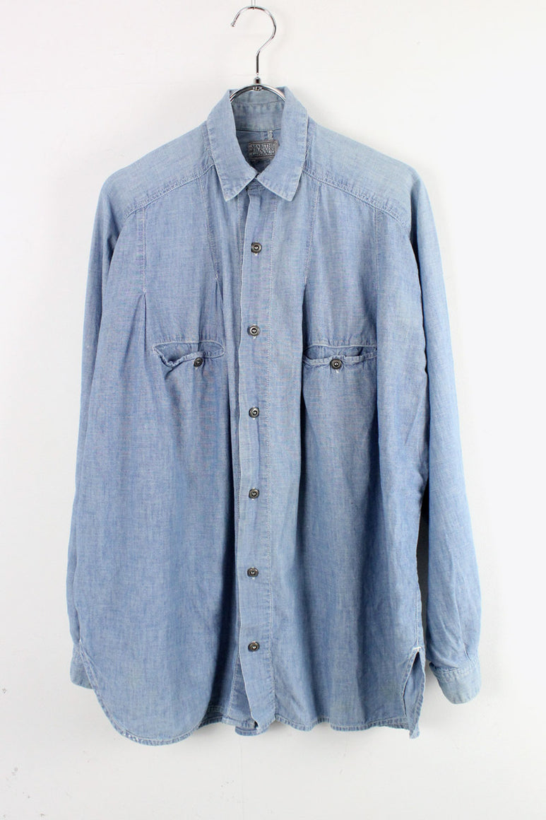 90'S L/S SHIRT / DENIM [SIZE: S相当 USED]