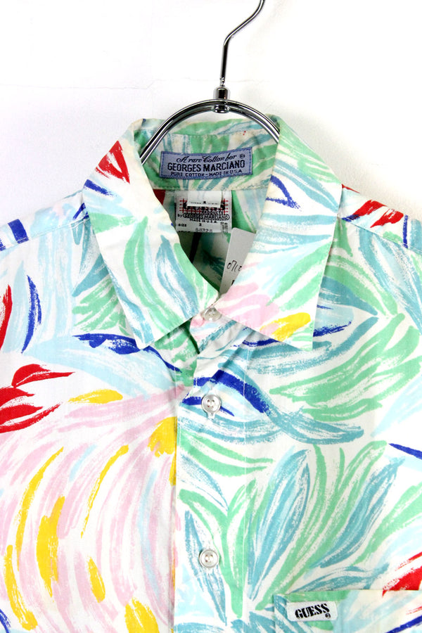 MADE IN USA 90'S S/S PATTERN SHIRT / PATTERN [SIZE: 1 USED]