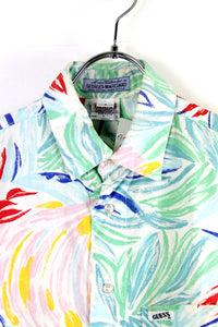 MADE IN USA 90'S S/S PATTERN SHIRT / PATTERN [SIZE: 1 USED]