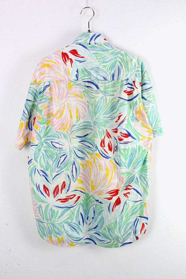 MADE IN USA 90'S S/S PATTERN SHIRT / PATTERN [SIZE: 1 USED]