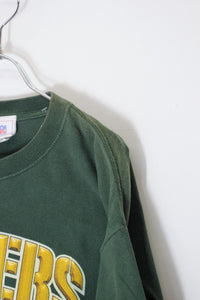 S/S PACKERS PRINT T-SHIRT / GREEN [SIZE: XL USED]